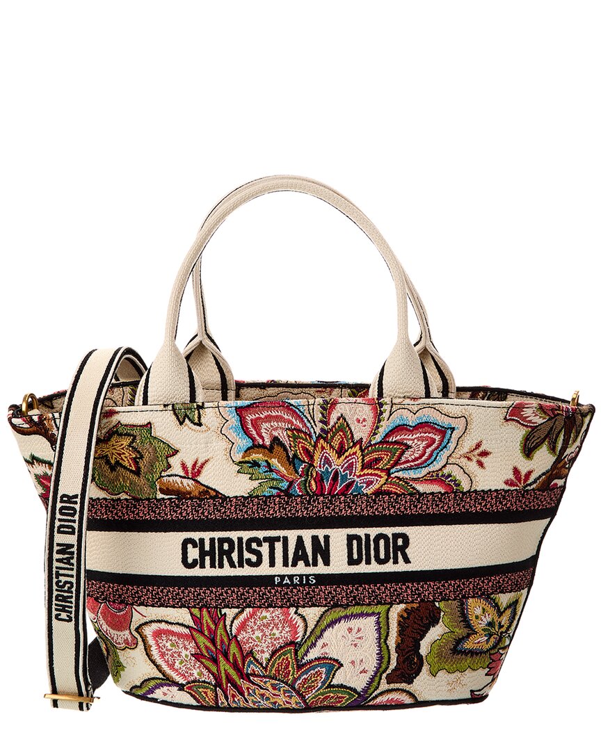 Dior Hat Canvas Basket Bag Black ONE SIZE