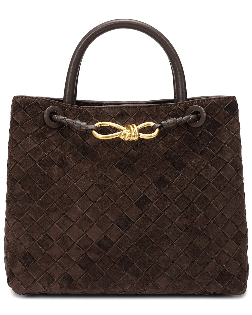 Tiffany & Fred Paris Hand-Woven Suede Bag, Brown