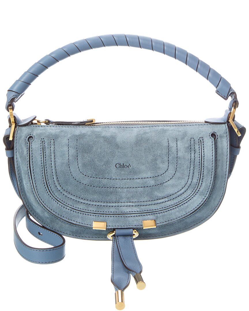 Chloé Marcie Mini Suede & Leather Shoulder Bag