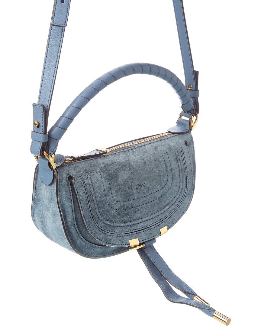 Chloé Marcie Mini Suede & Leather Shoulder Bag