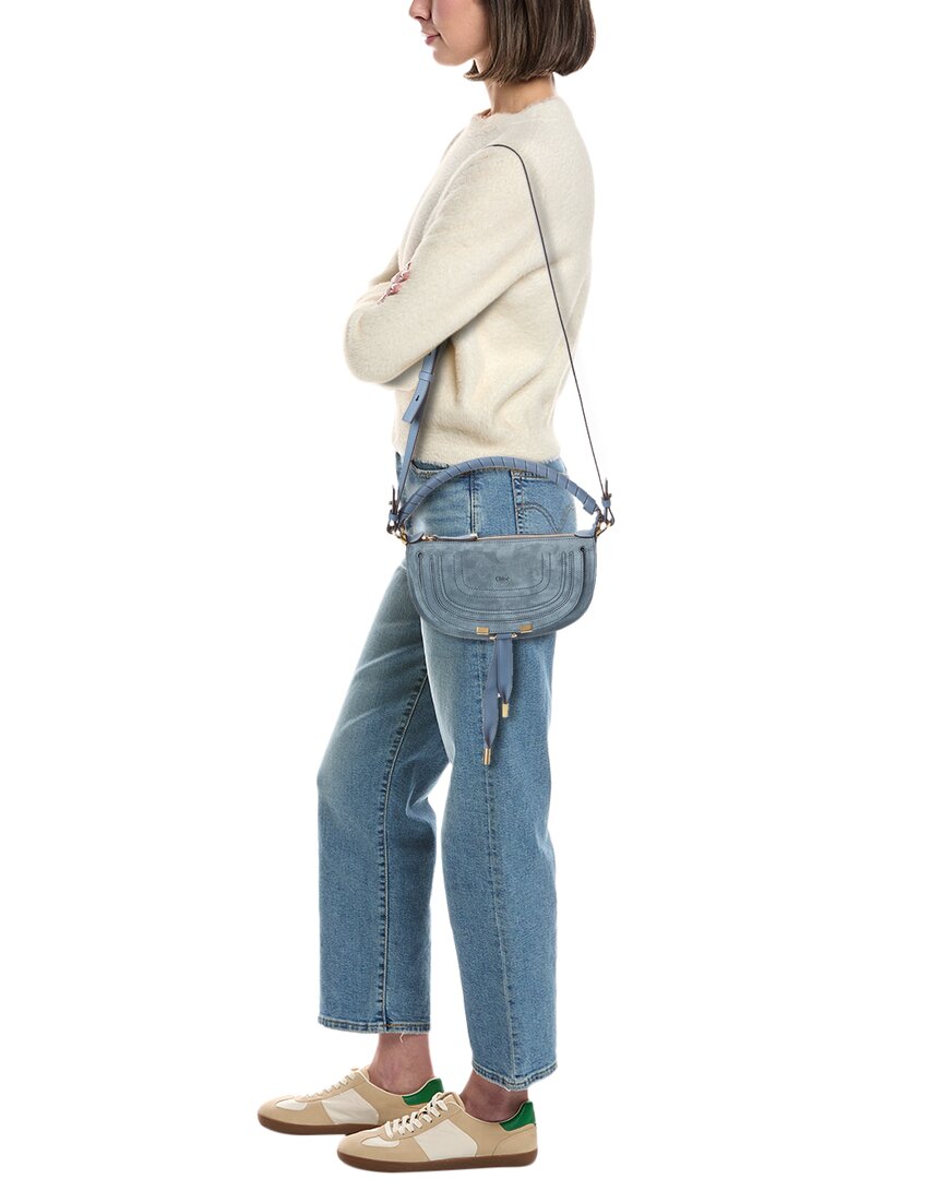Chloé Marcie Mini Suede & Leather Shoulder Bag
