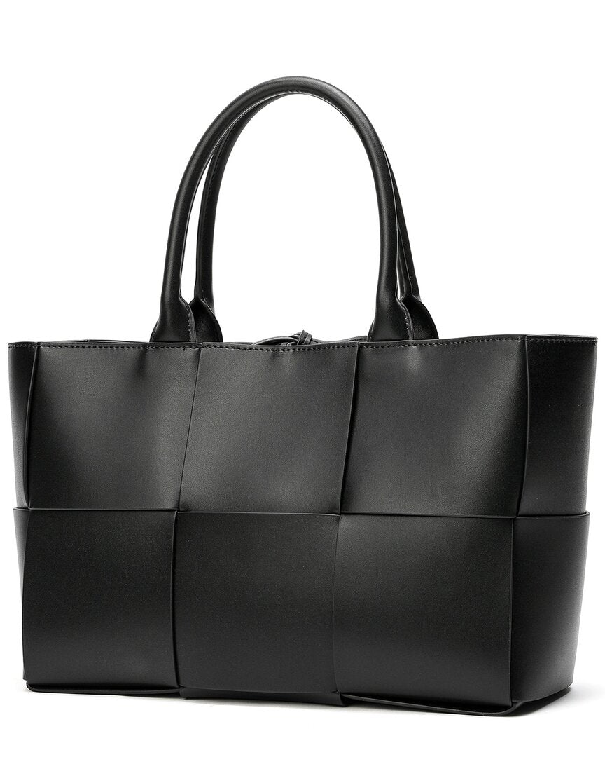 Tiffany & Fred Paris Woven Smooth Leather Tote