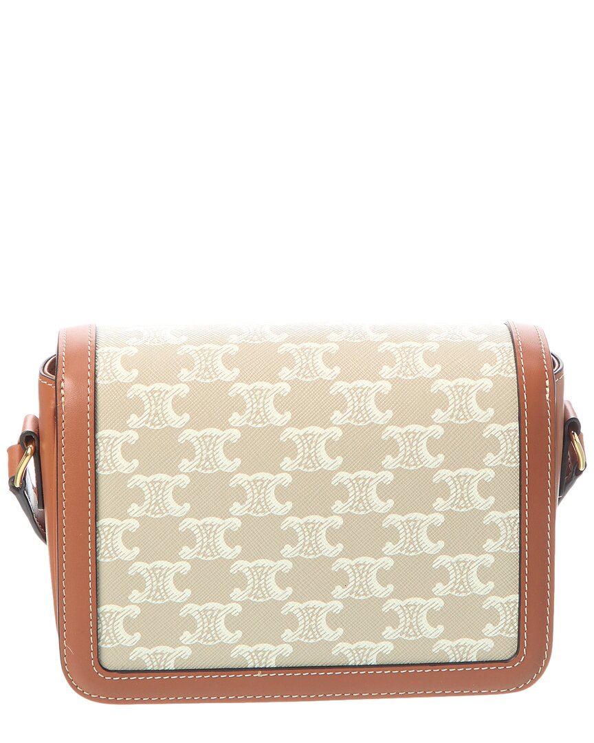 Celine Teen Triomphe Canvas & Leather Shoulder Bag