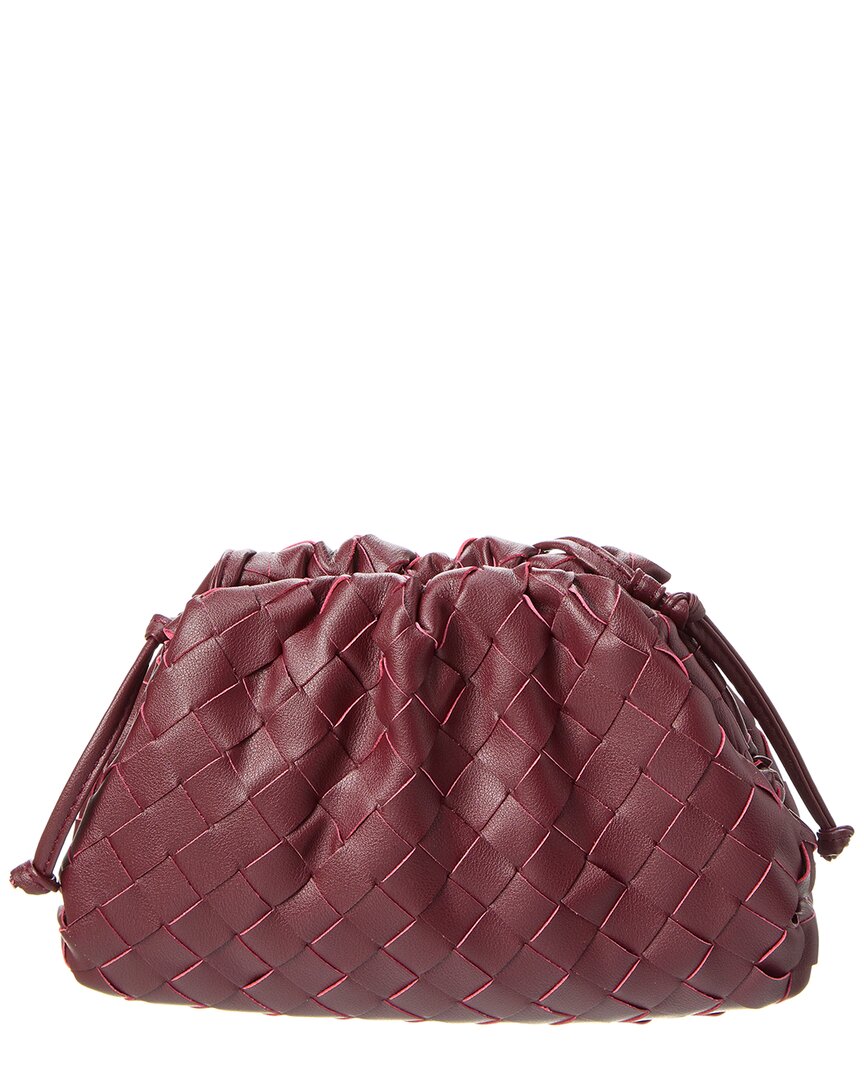 Tiffany & Fred Paris Woven Leather Crossbody Pouch