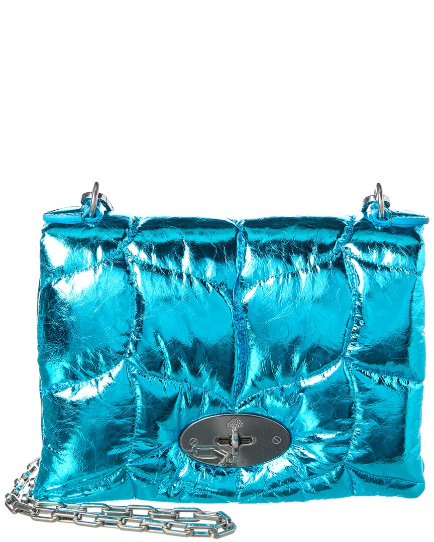 Mulberry Little Softie Leather Shoulder Bag Blue ONE SIZE