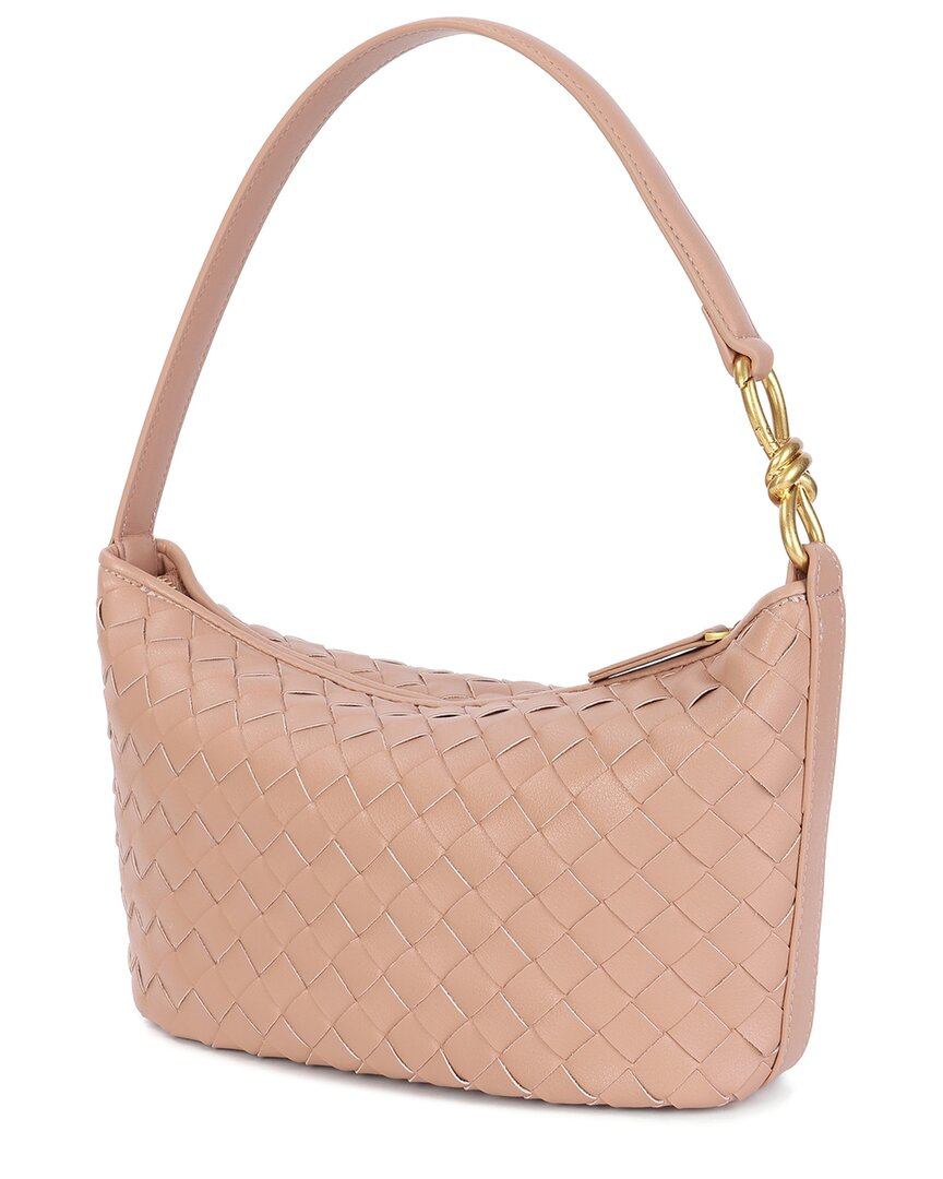 Tiffany & Fred Paris Woven Leather Hobo Bag Pink ONE SIZE