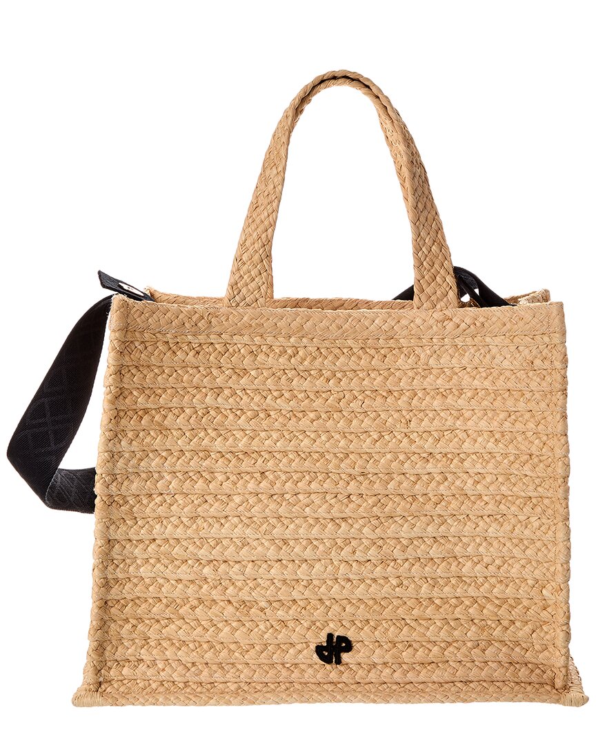 Patou Jp Large Raffia Tote Beige ONE SIZE