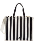 Patou Jp Large Striped Canvas Tote