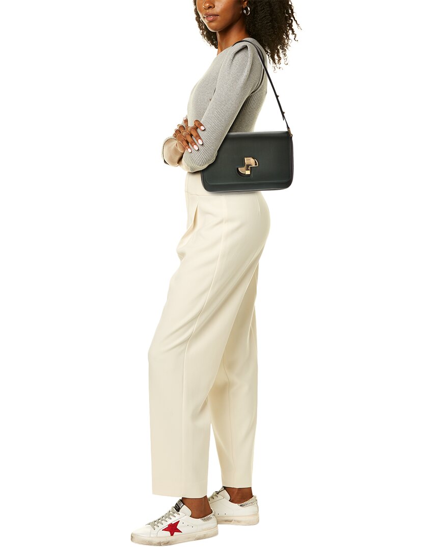 Patou Le Lock Leather Shoulder Bag