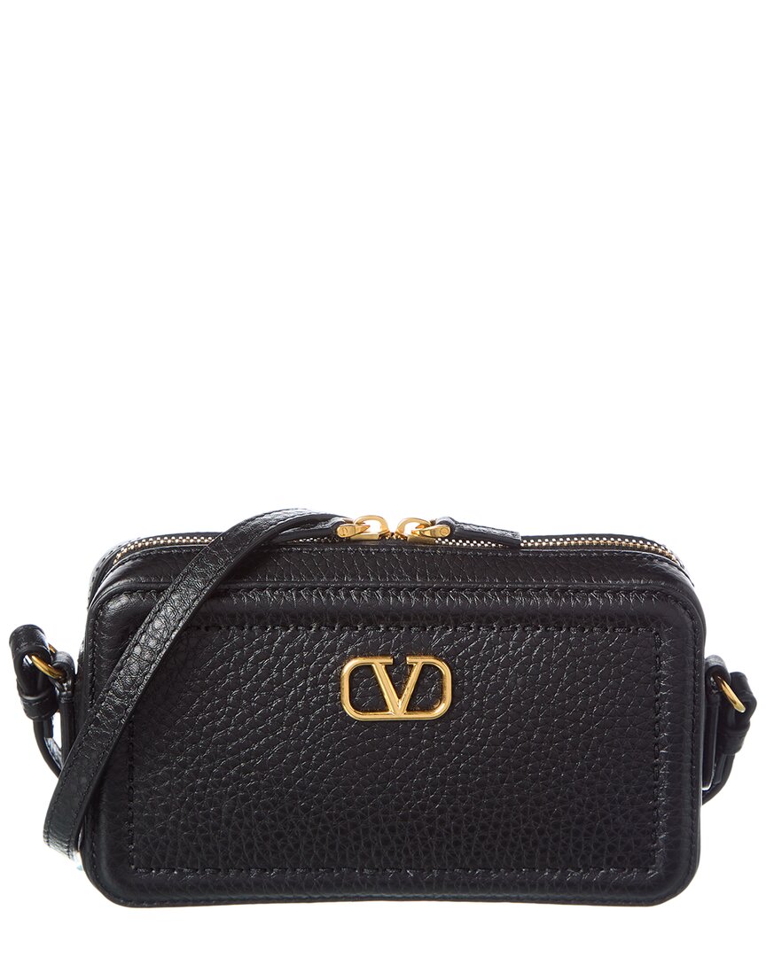 Valentino Vlogo Alltime Mini Leather Camera Bag Black ONE SIZE