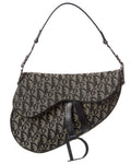 Dior Black Canvas Oblique Saddle Bag (Authentic  )