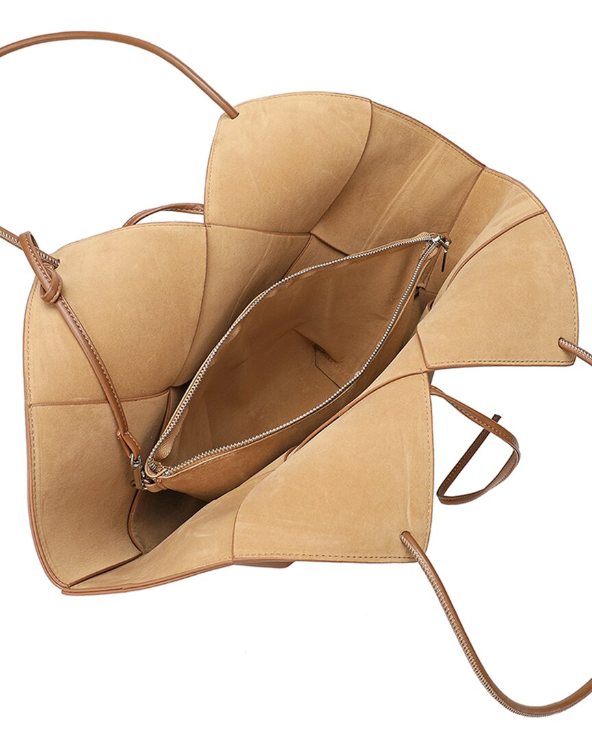 Tiffany & Fred Paris Woven Leather Messenger Bag