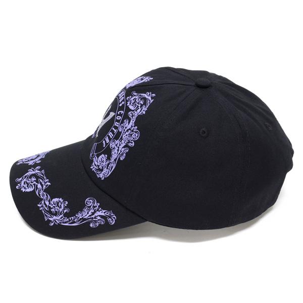 Versace Jeans Couture Black/Purple Embellished V Logo Baseball Cap