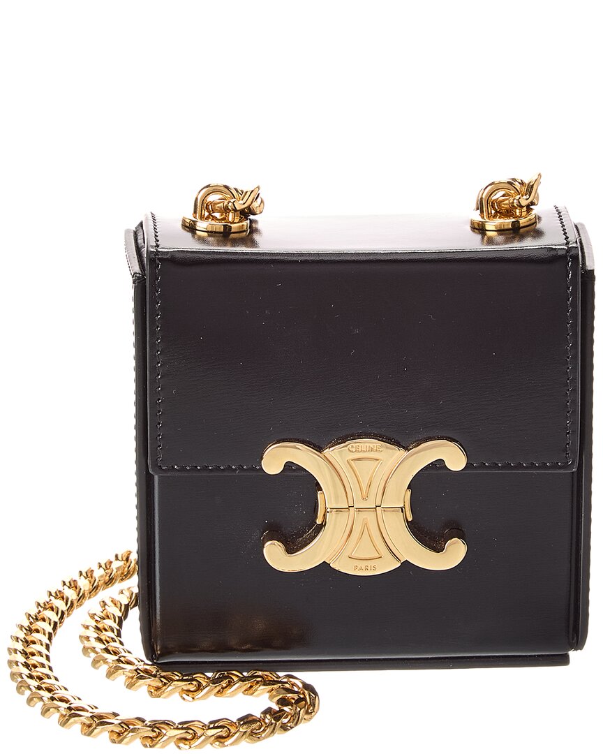Celine Box Triomphe Mini Leather Crossbody (Authentic  )