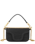 Tiffany & Fred Paris Elegant Braided Leather Crossbody