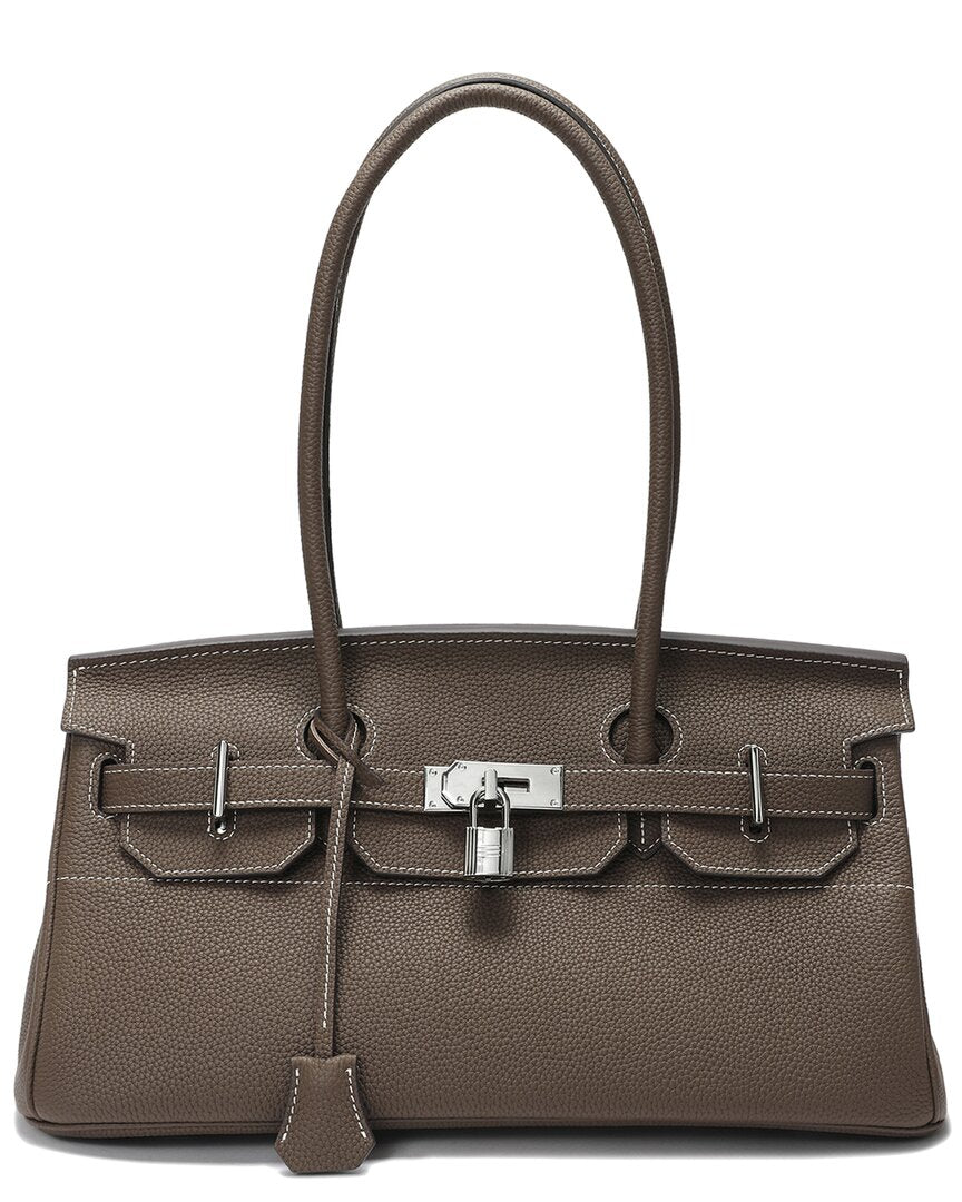 Tiffany & Fred Paris Structured Leather Top-Handle Tote