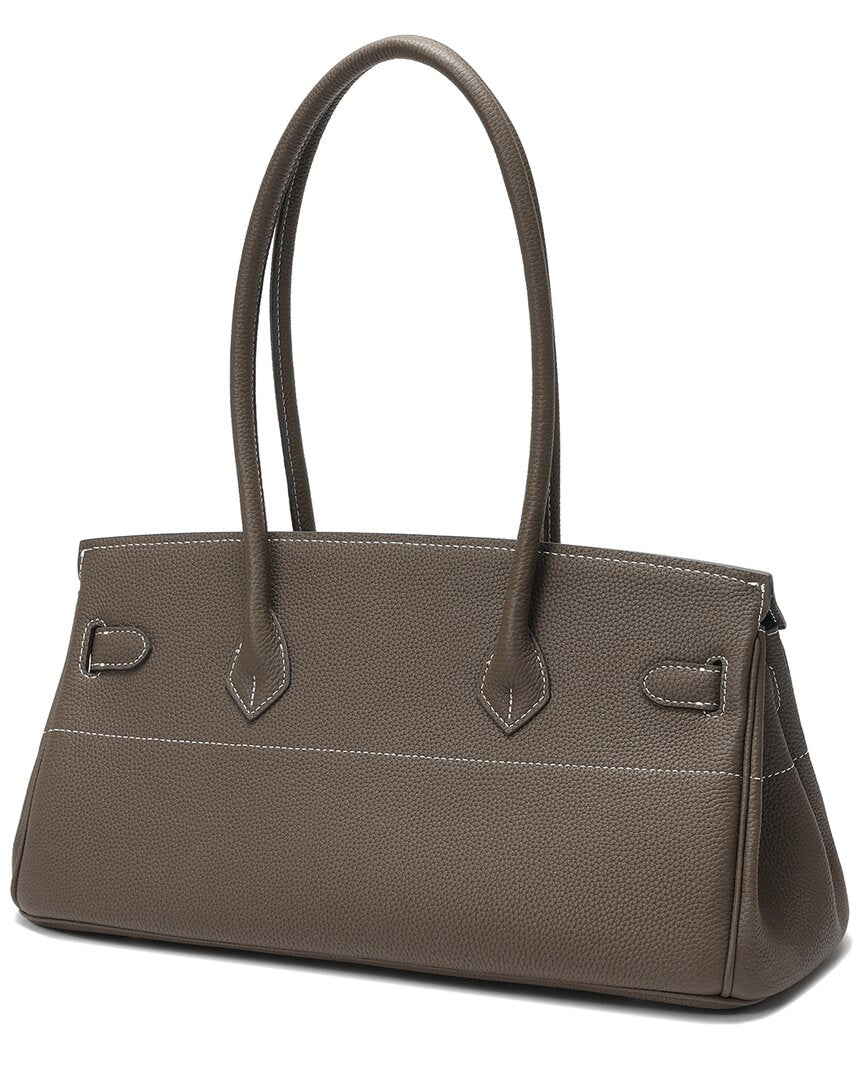 Tiffany & Fred Paris Structured Leather Top-Handle Tote