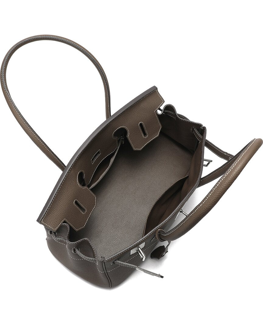 Tiffany & Fred Paris Structured Leather Top-Handle Tote