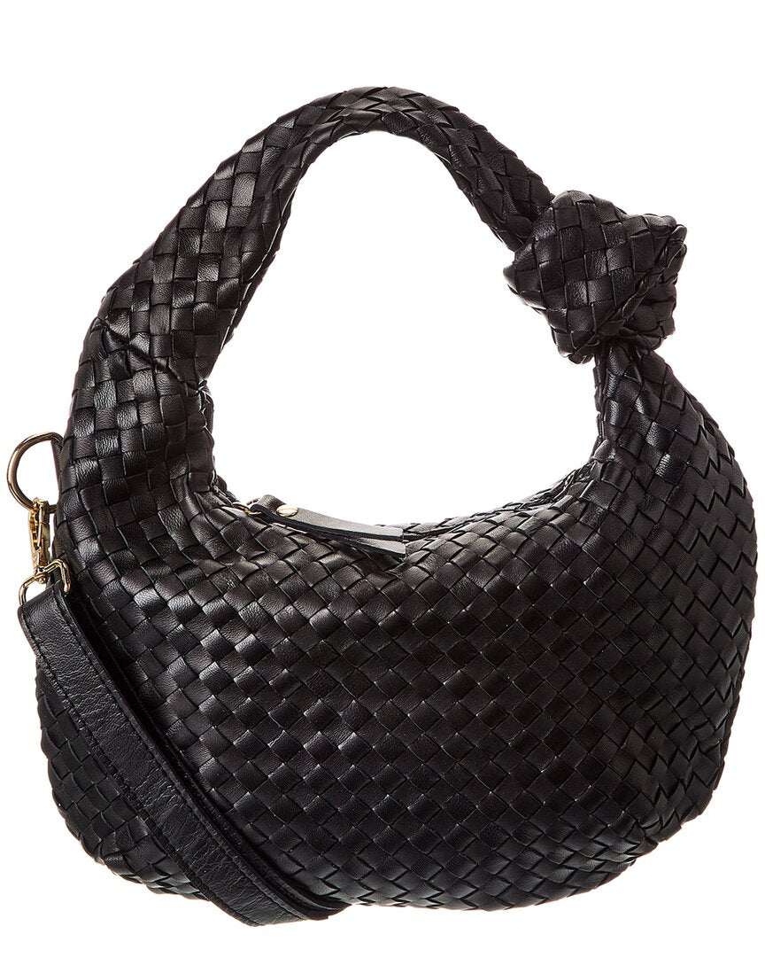 Isabella Rosetti Sylvie Hand-Woven Leather Shoulder Bag