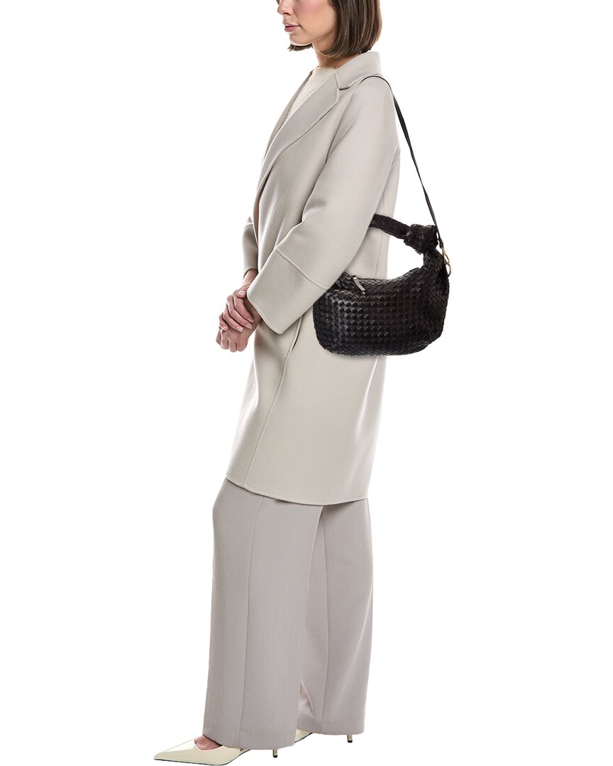Isabella Rosetti Sylvie Hand-Woven Leather Shoulder Bag