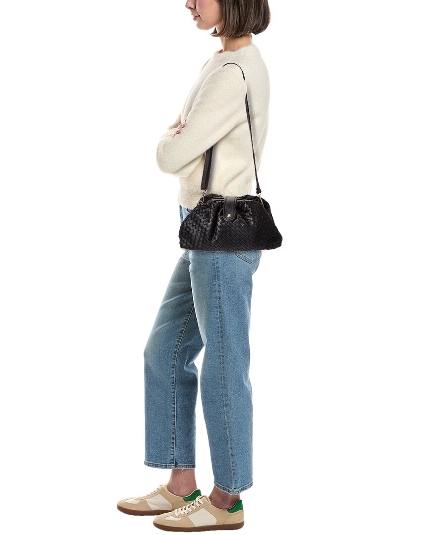 Isabella Rossetti Nora Hand-Woven Leather Clutch