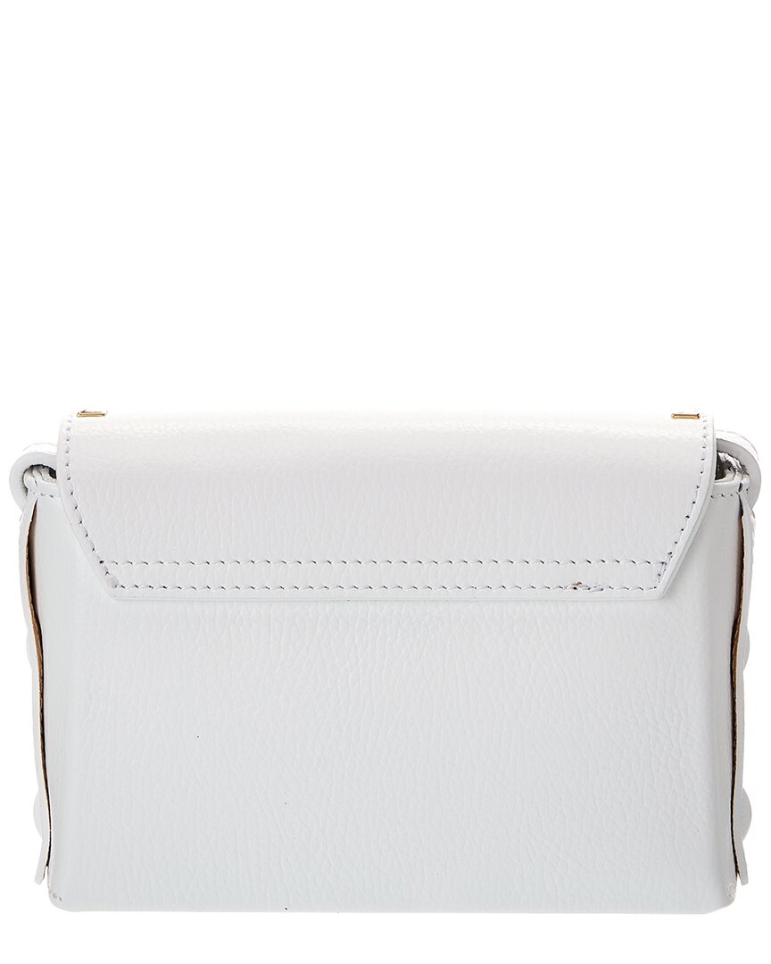 Persaman New York Womens  Alessia Studded Leather Crossbody, White