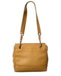 Chanel Beige Calfskin Leather Triple Coco Chain Tote (   )