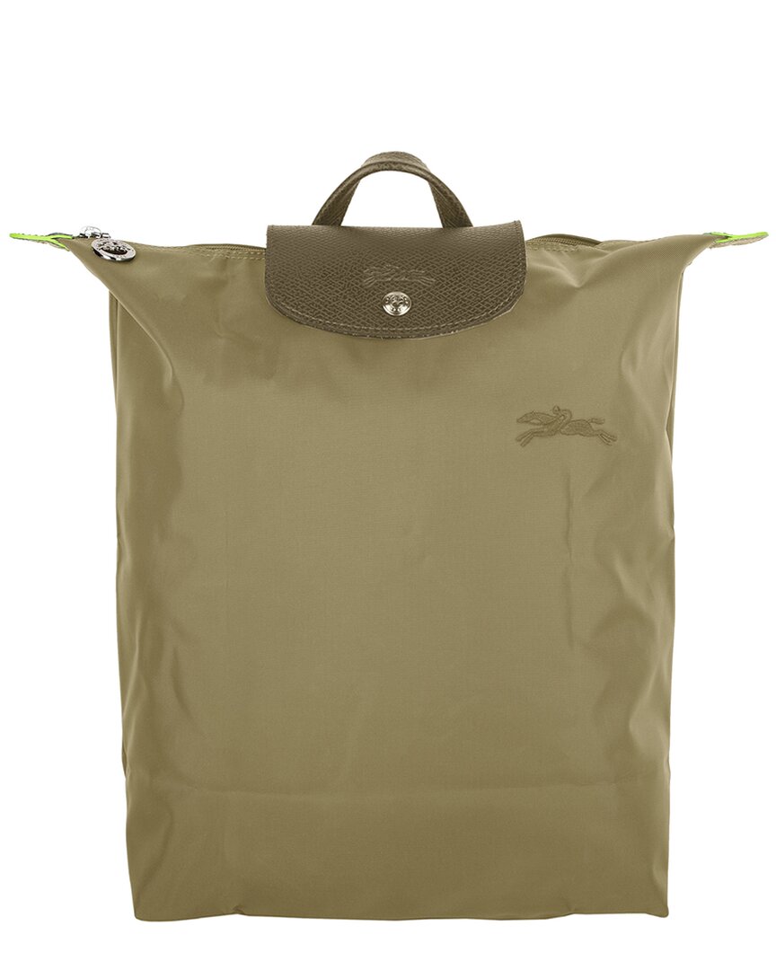 Longchamp Le Pliage Green Medium Canvas Backpack