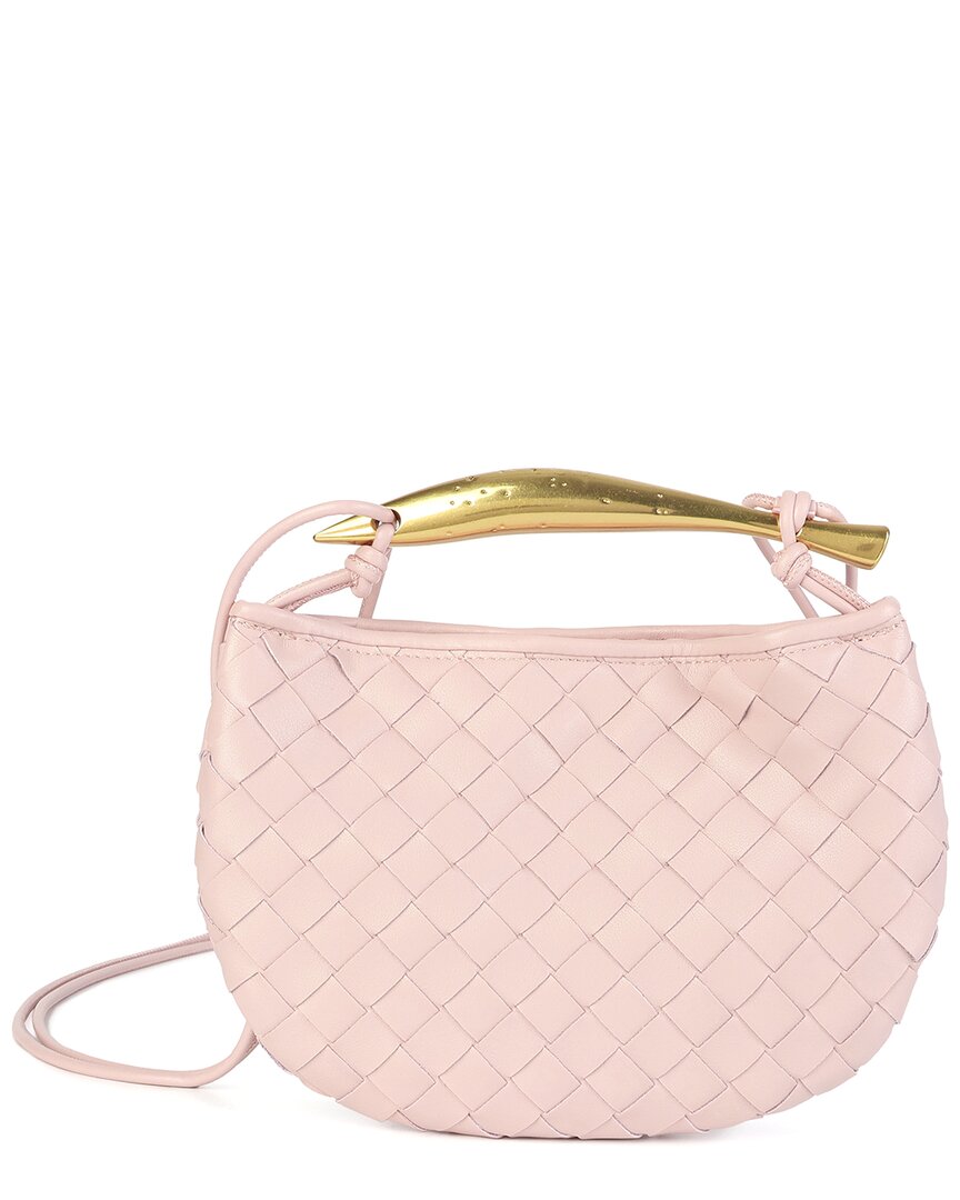 Tiffany & Fred Paris Woven Leather Crossbody Pink ONE SIZE