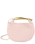 Tiffany & Fred Paris Woven Leather Crossbody Pink ONE SIZE