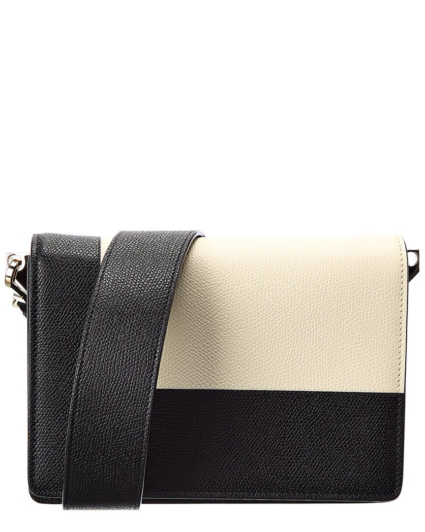 Valextra Swing Small Leather Shoulder Bag Black ONE SIZE