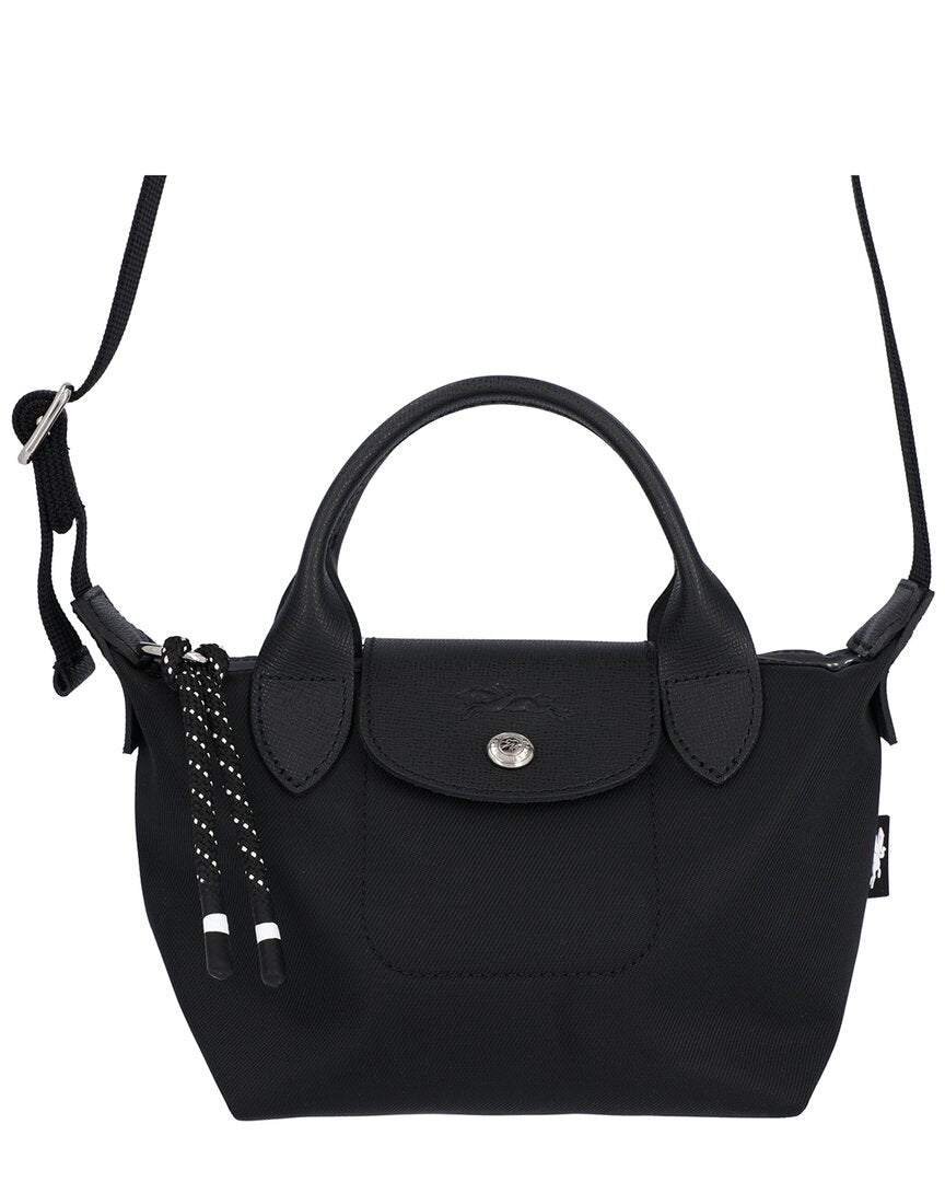 Longchamp Le Pliage Energy Extra Small Canvas Crossbody Handbag, Black