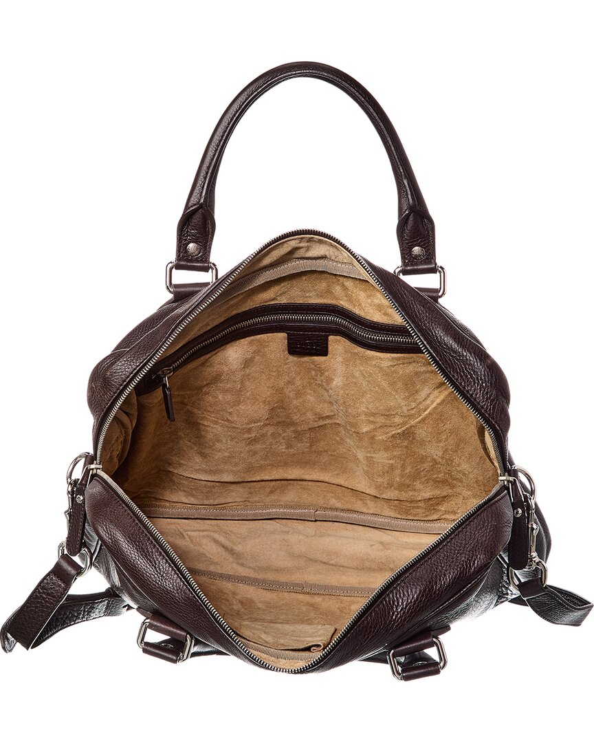 Gucci Brown Leather Boston Medium (Authentic  )