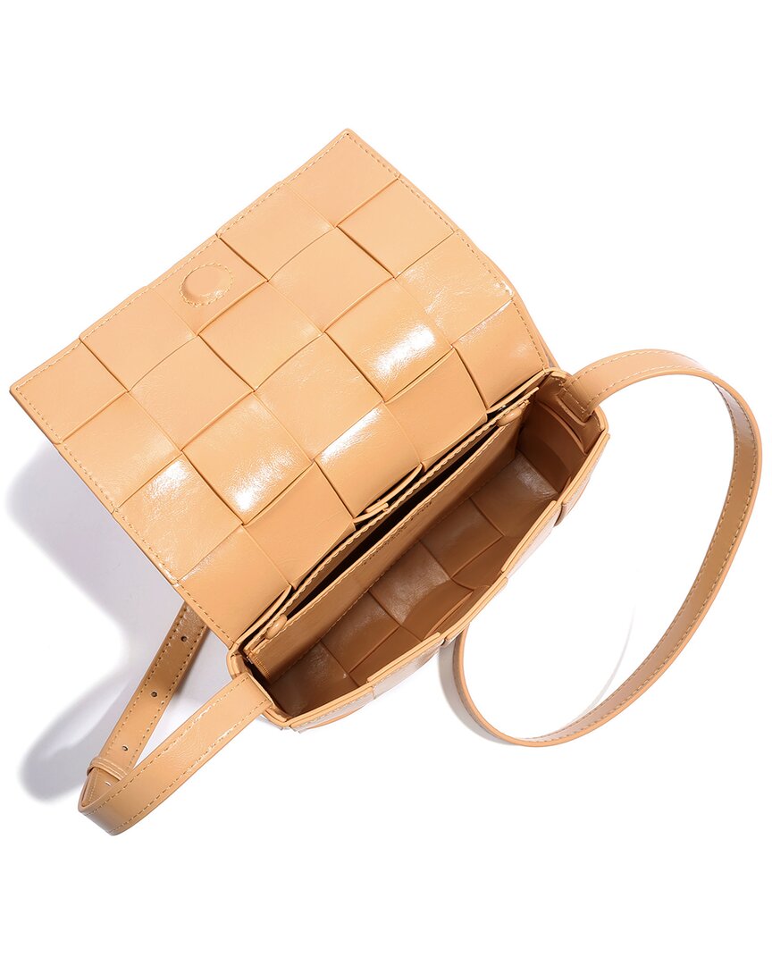 Tiffany & Fred Paris Woven Leather Small Crossbody