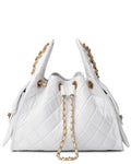 Tiffany & Fred Paris Quilted Leather Shoulder Bag, White