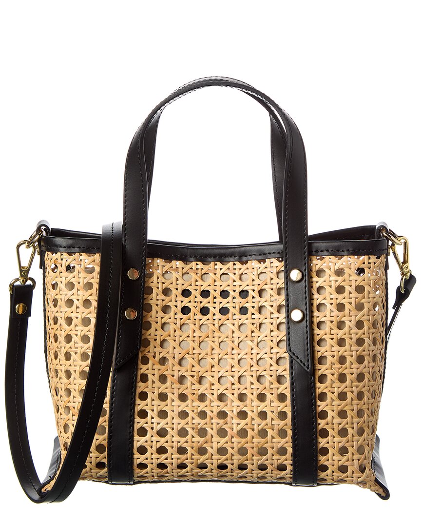 Juliana Cortini Dominique Straw & Leather Tote