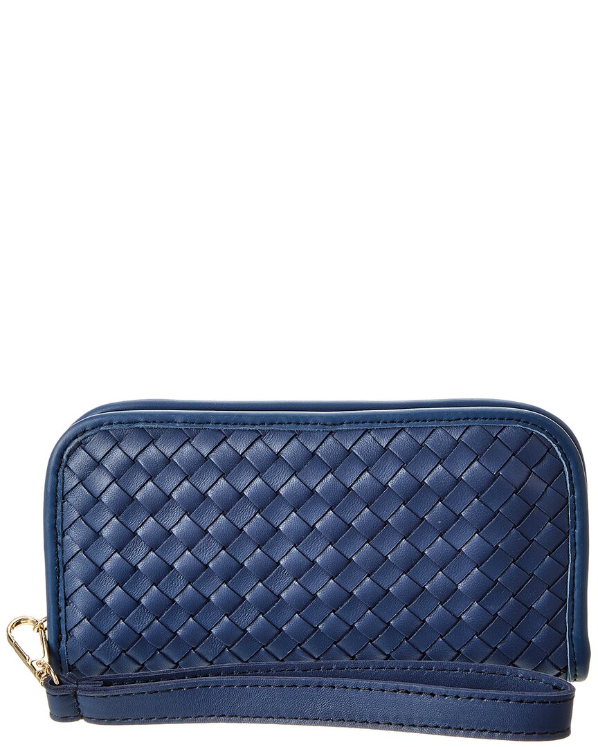 Isabella Rosetti Nora Hand-Woven Leather Clutch