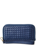 Isabella Rosetti Nora Hand-Woven Leather Clutch