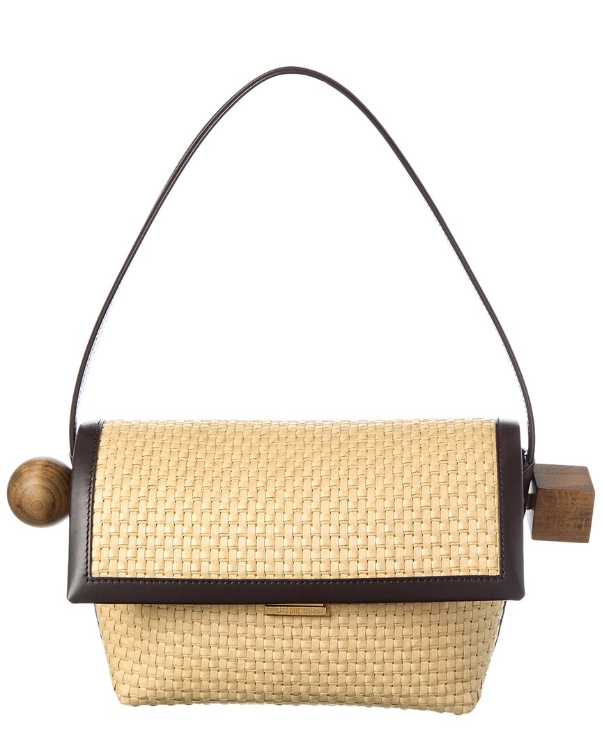 Jacquemus The Rond Carre Leather-Trim Shoulder Bag