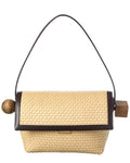 Jacquemus The Rond Carre Leather-Trim Shoulder Bag