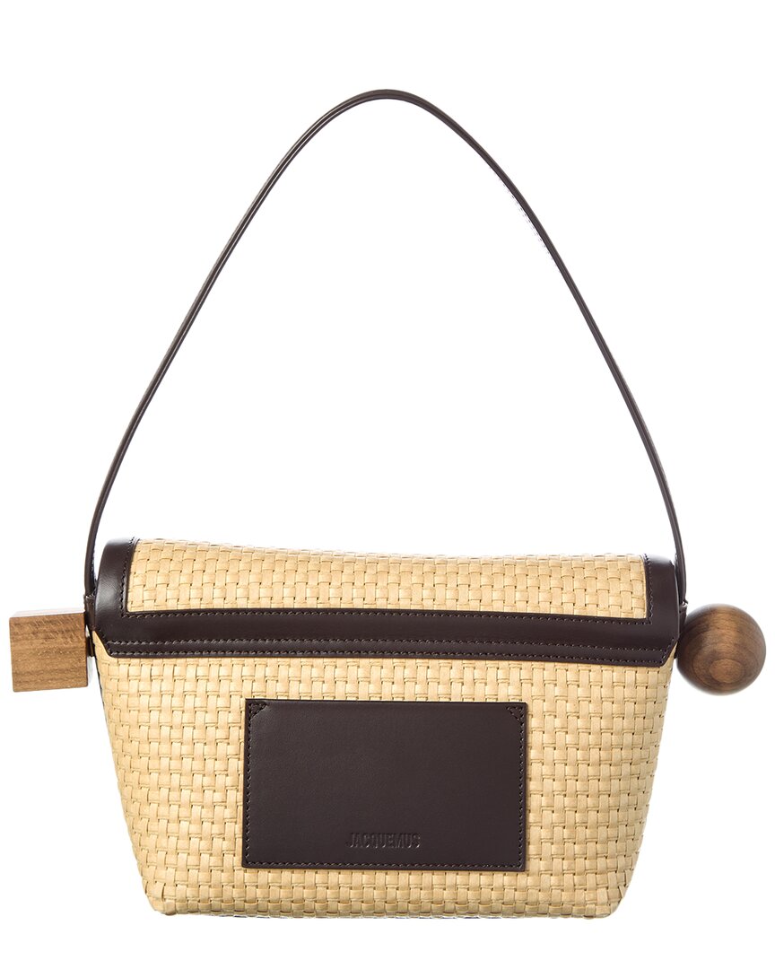 Jacquemus The Rond Carre Leather-Trim Shoulder Bag