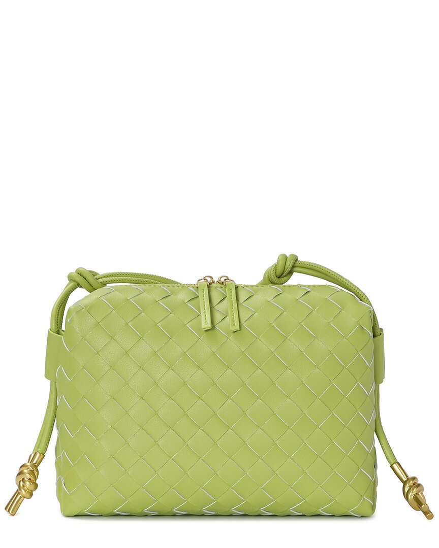 Tiffany & Fred Paris Large Woven Leather Crossbody