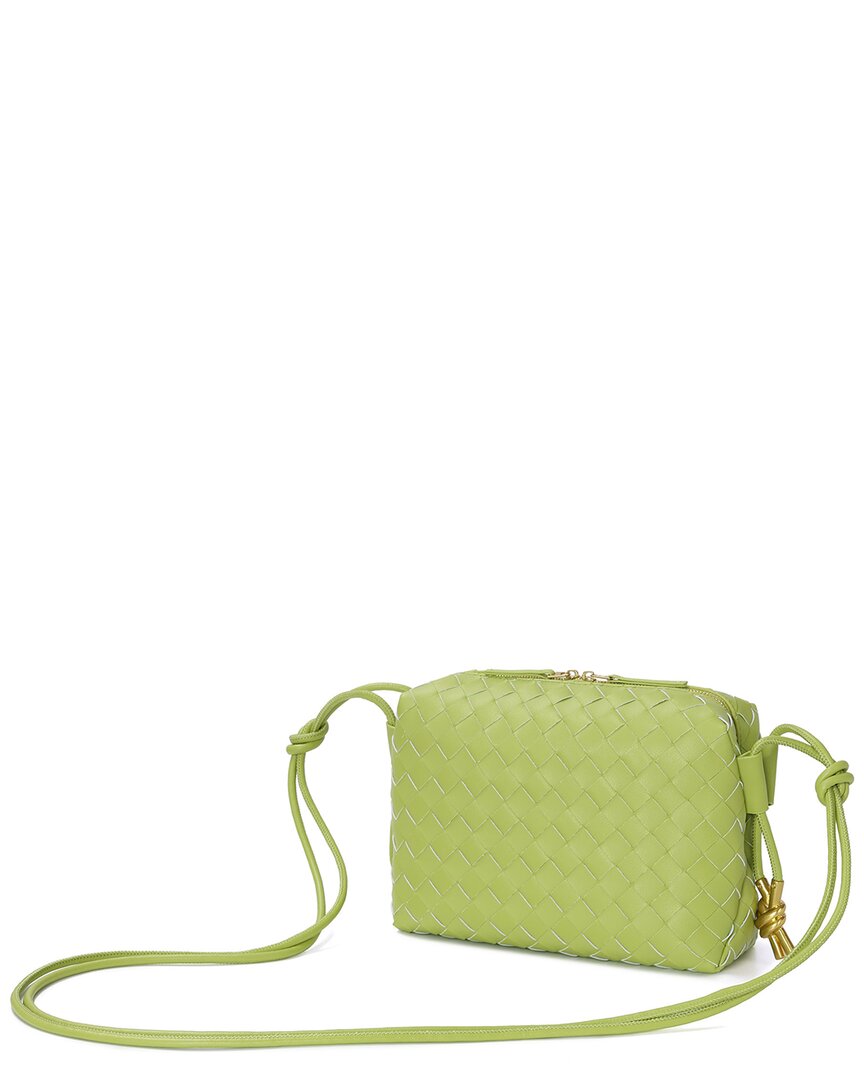 Tiffany & Fred Paris Large Woven Leather Crossbody