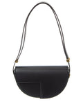 Patou Leather Shoulder Bag Black ONE SIZE