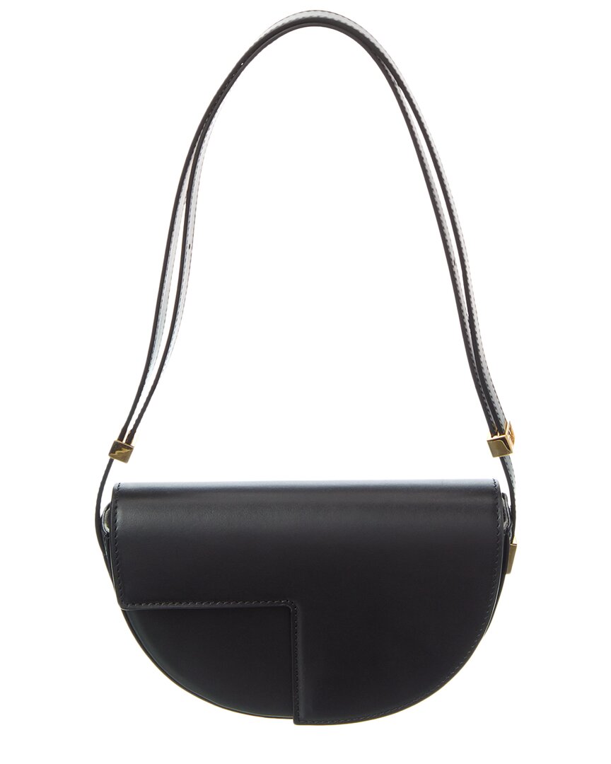 Patou Leather Shoulder Bag Black ONE SIZE