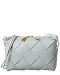 Tiffany & Fred Paris Smooth Woven Leather Messenger Bag
