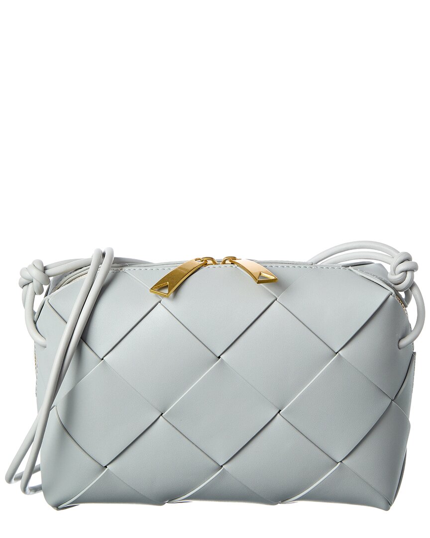 Tiffany & Fred Paris Smooth Woven Leather Messenger Bag