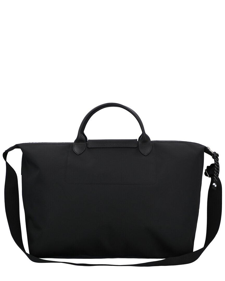 Longchamp Le Pliage Energy Large Canvas Short Handle Travel Bag With Strap