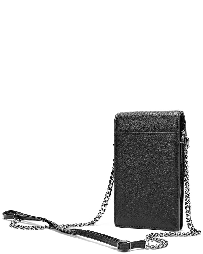 Tiffany & Fred Paris Full-Grain Leather Crossbody Phone Bag