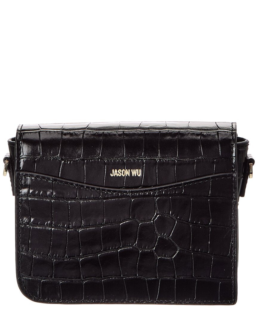 Jason Wu Mini Croc-Embossed Leather Crossbody
